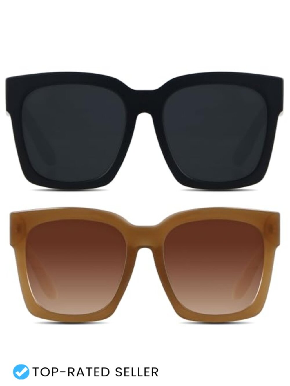 Oversized Square Sunglasses for Women Extra Large Wide Frame UV400 Protection